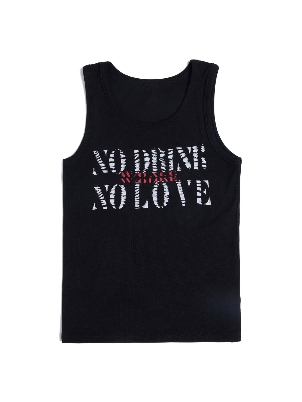 HAS2SONS N.D.N.G Letter Print Slim Sleeveless Tank Top, Street Inner Wear 090