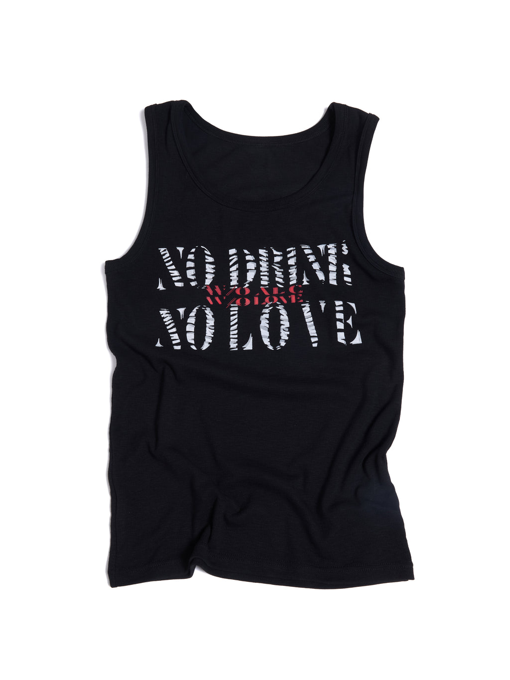 HAS2SONS N.D.N.G Letter Print Slim Sleeveless Tank Top, Street Inner Wear 090