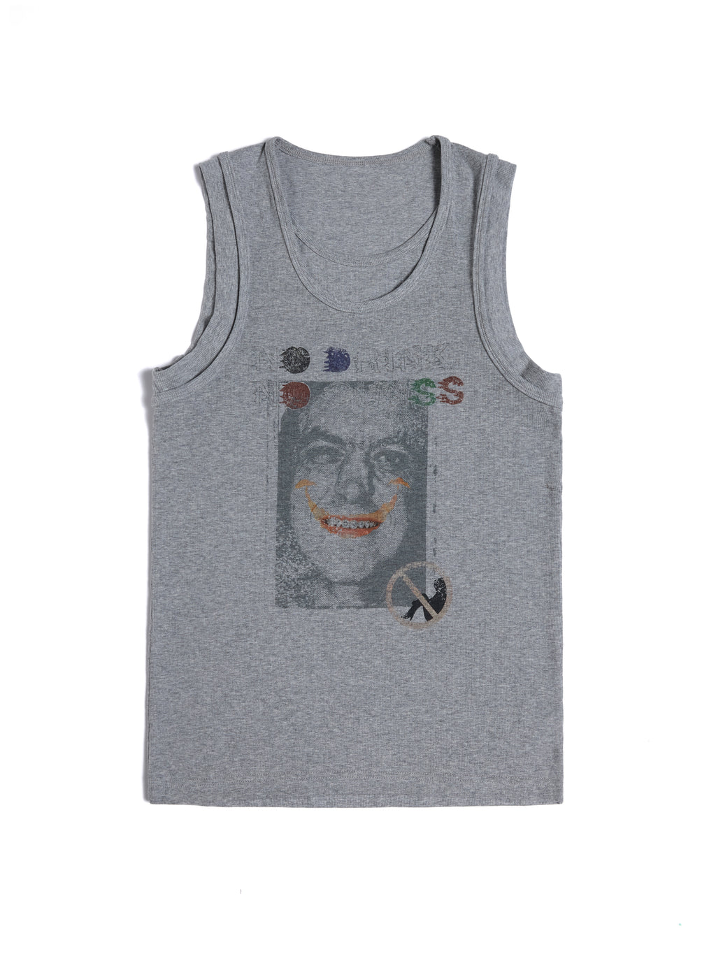 HAS2SONS 「good/bad drunk」Dual Personality Print High Stretch Slim Tank Top 094