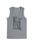 HAS2SONS 「good/bad drunk」Dual Personality Print High Stretch Slim Tank Top 094
