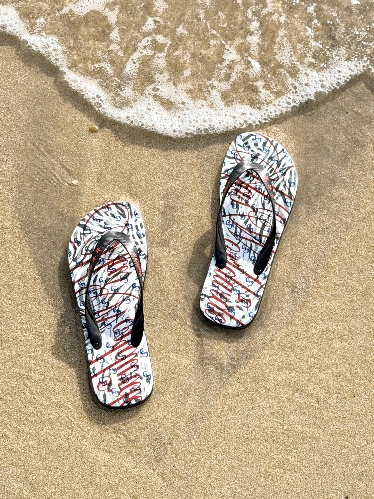 HAS2SONS Zebra Print Anti-Slip Flip Flops 116