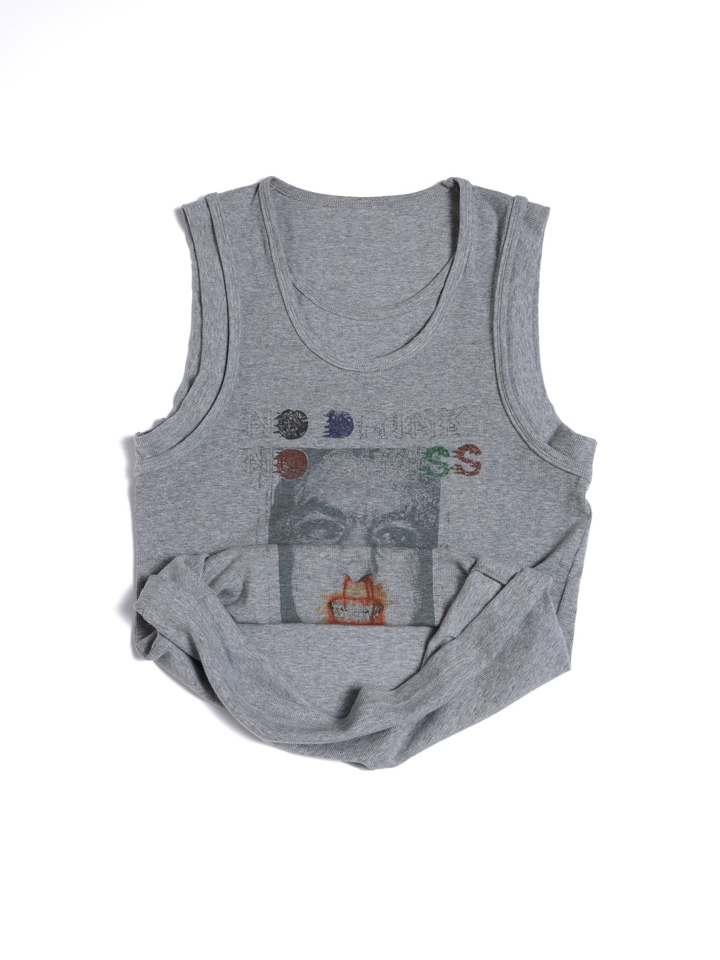 HAS2SONS 「good/bad drunk」Dual Personality Print High Stretch Slim Tank Top 094