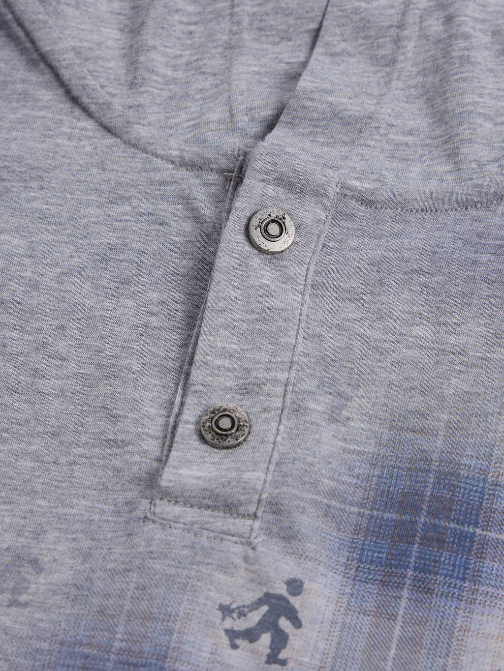 HAS2SONS 26SS plaid Hooded Henley Tee