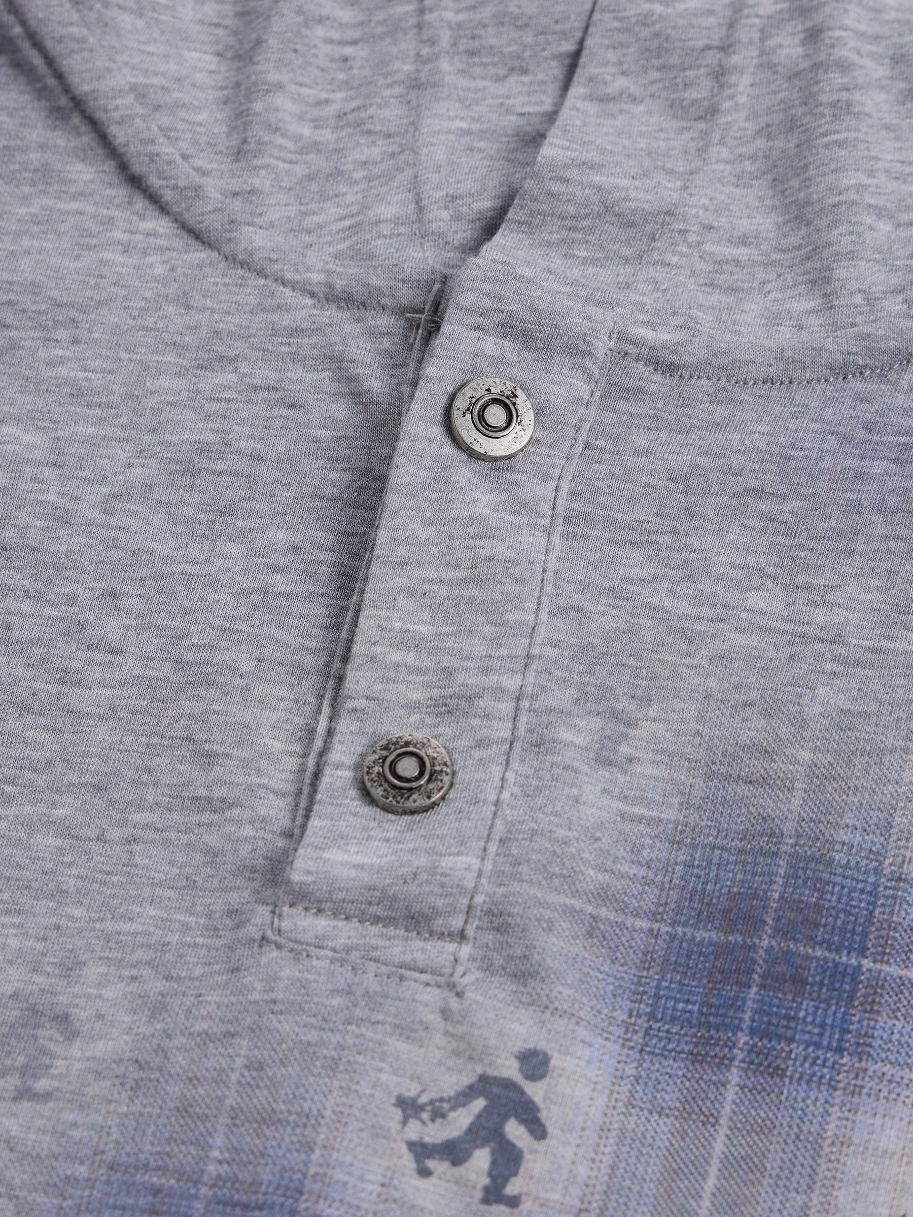 HAS2SONS 26SS plaid Hooded Henley Tee