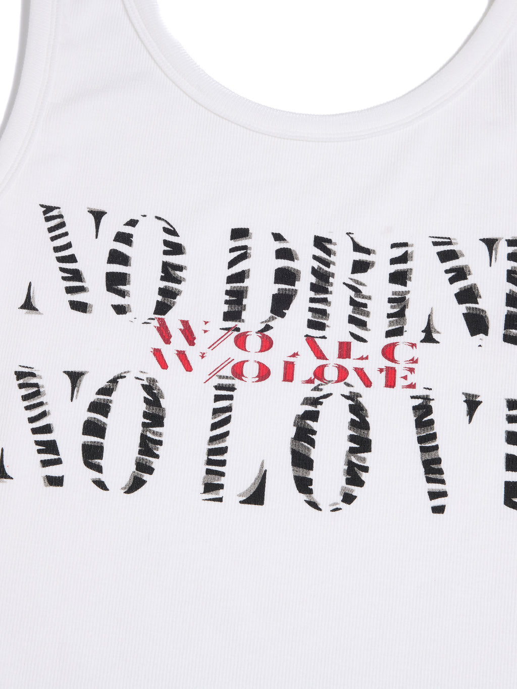 HAS2SONS N.D.N.G Letter Print Slim Sleeveless Tank Top, Street Inner Wear 090