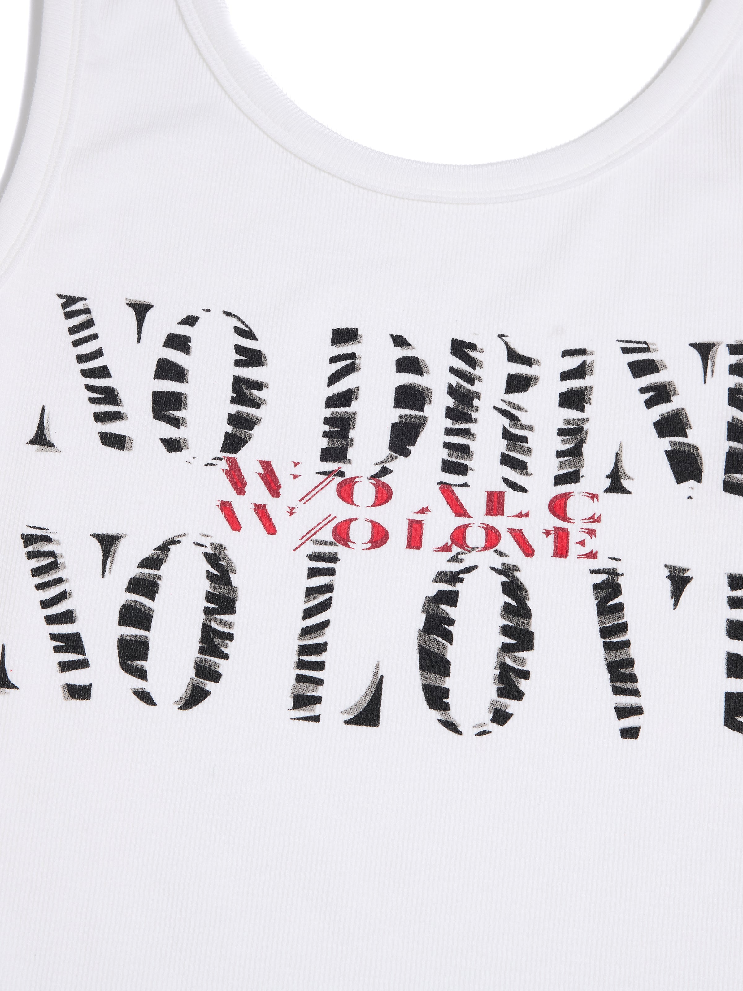 HAS2SONS N.D.N.G Letter Print Slim Sleeveless Tank Top, Street Inner Wear 090