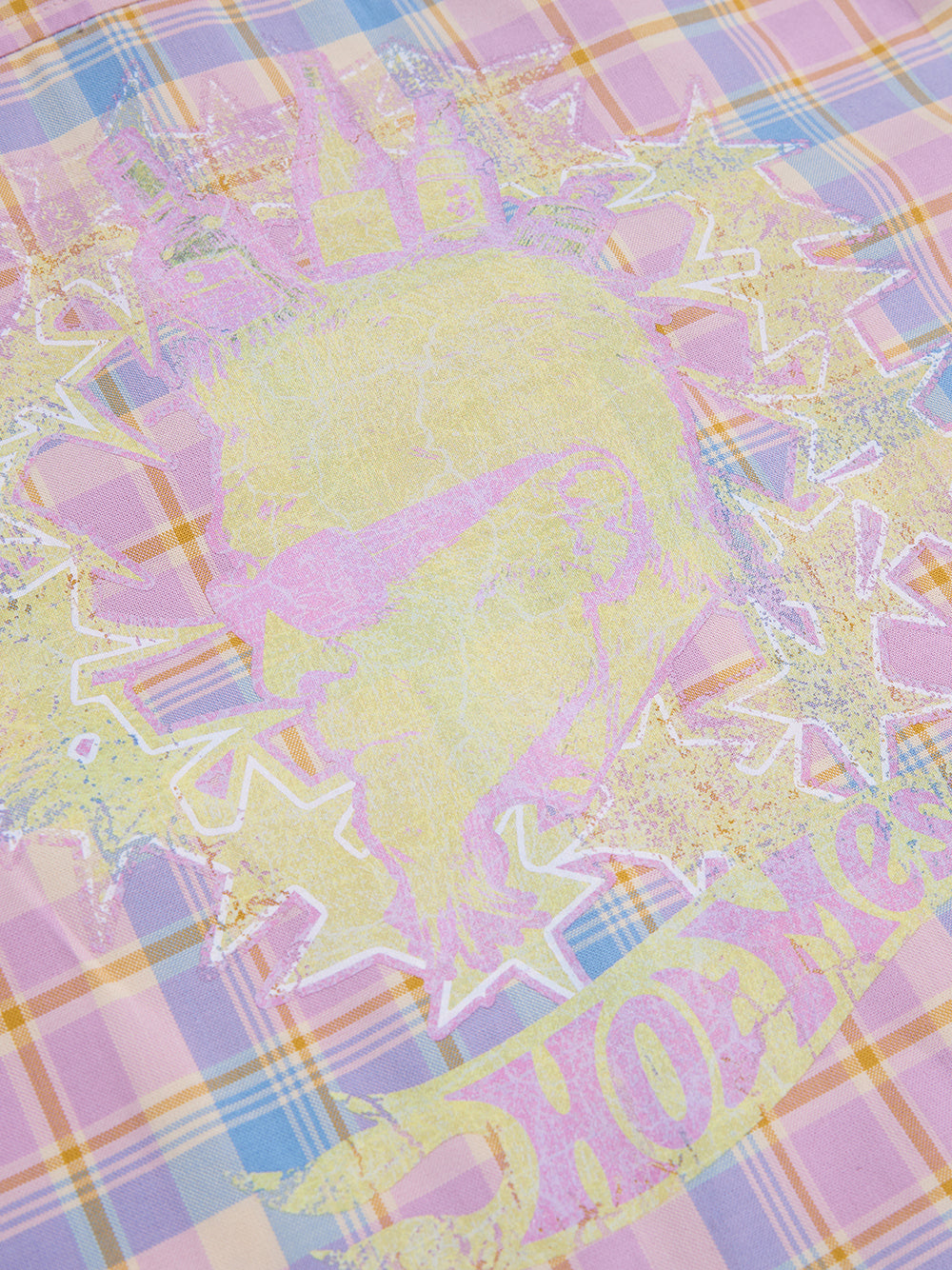 HAS2SONS "Dance Floor High" Pink Plaid Embroidered Printed Polo Shirt 079