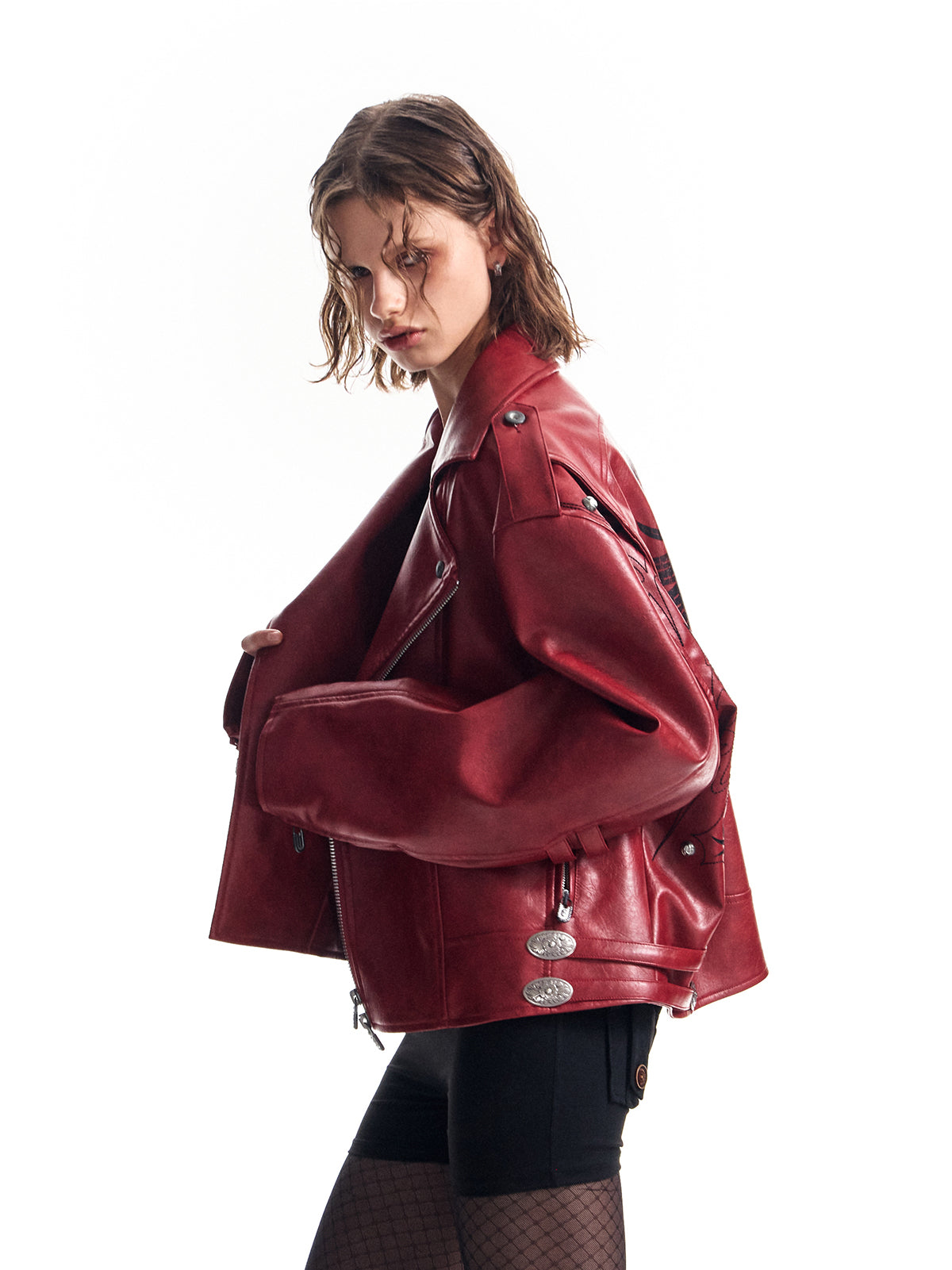 HAS2SONS 25FW - Heavy Metal Short Width Retro Jacket RED 075