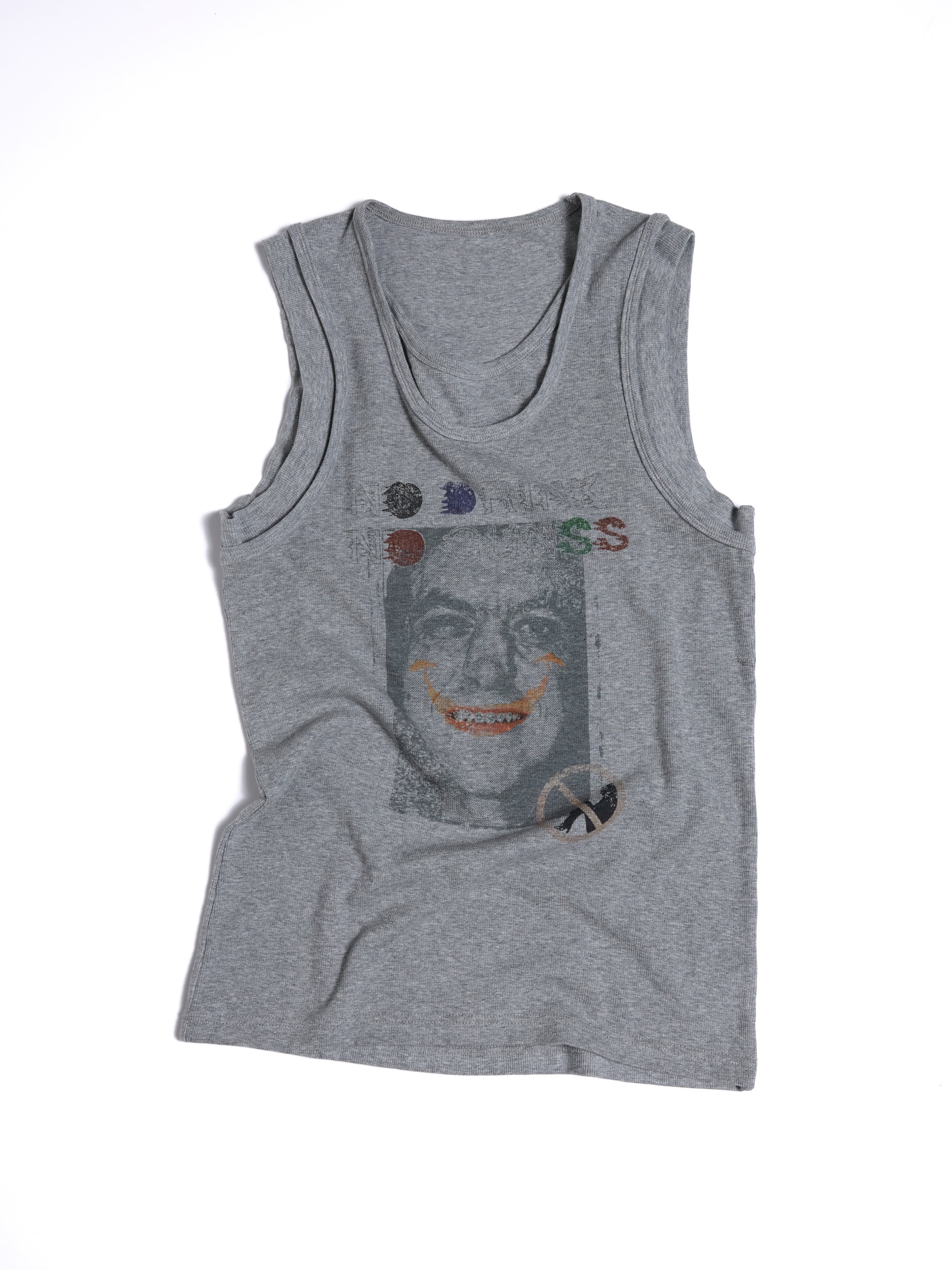 HAS2SONS 「good/bad drunk」Dual Personality Print High Stretch Slim Tank Top 094