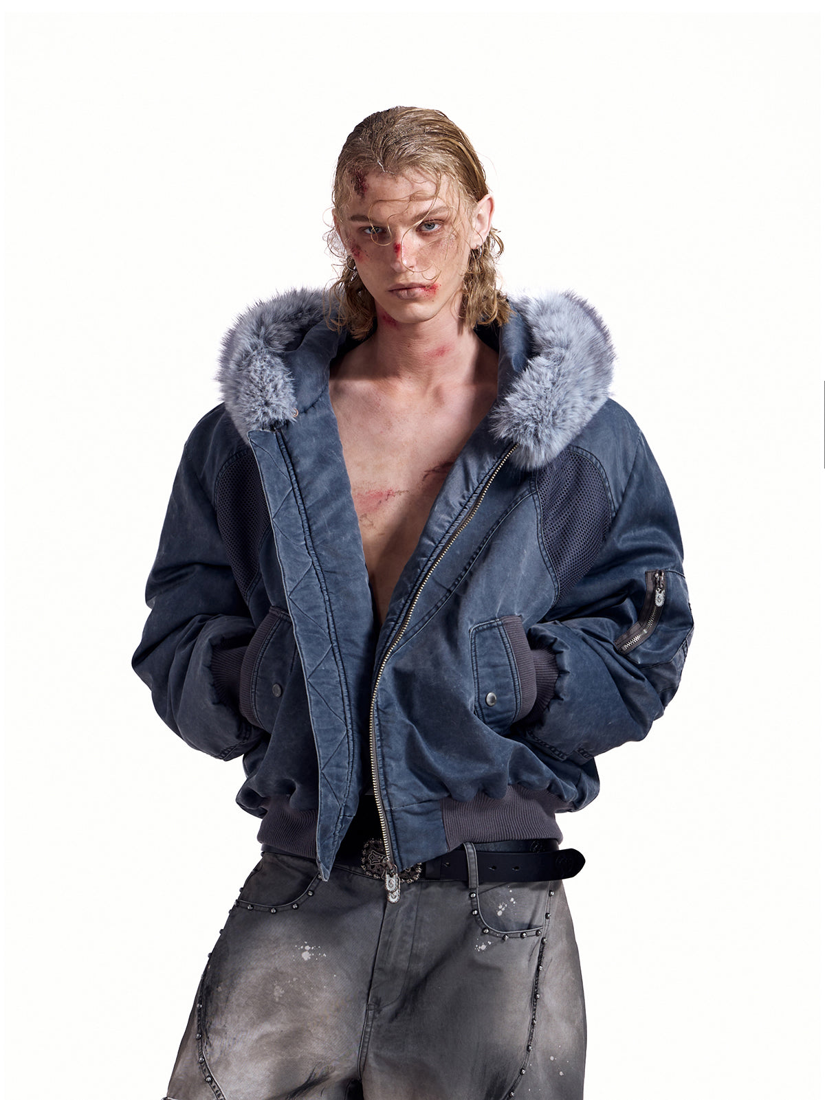 HAS2SONS25FWma1 version hooded cotton jacket