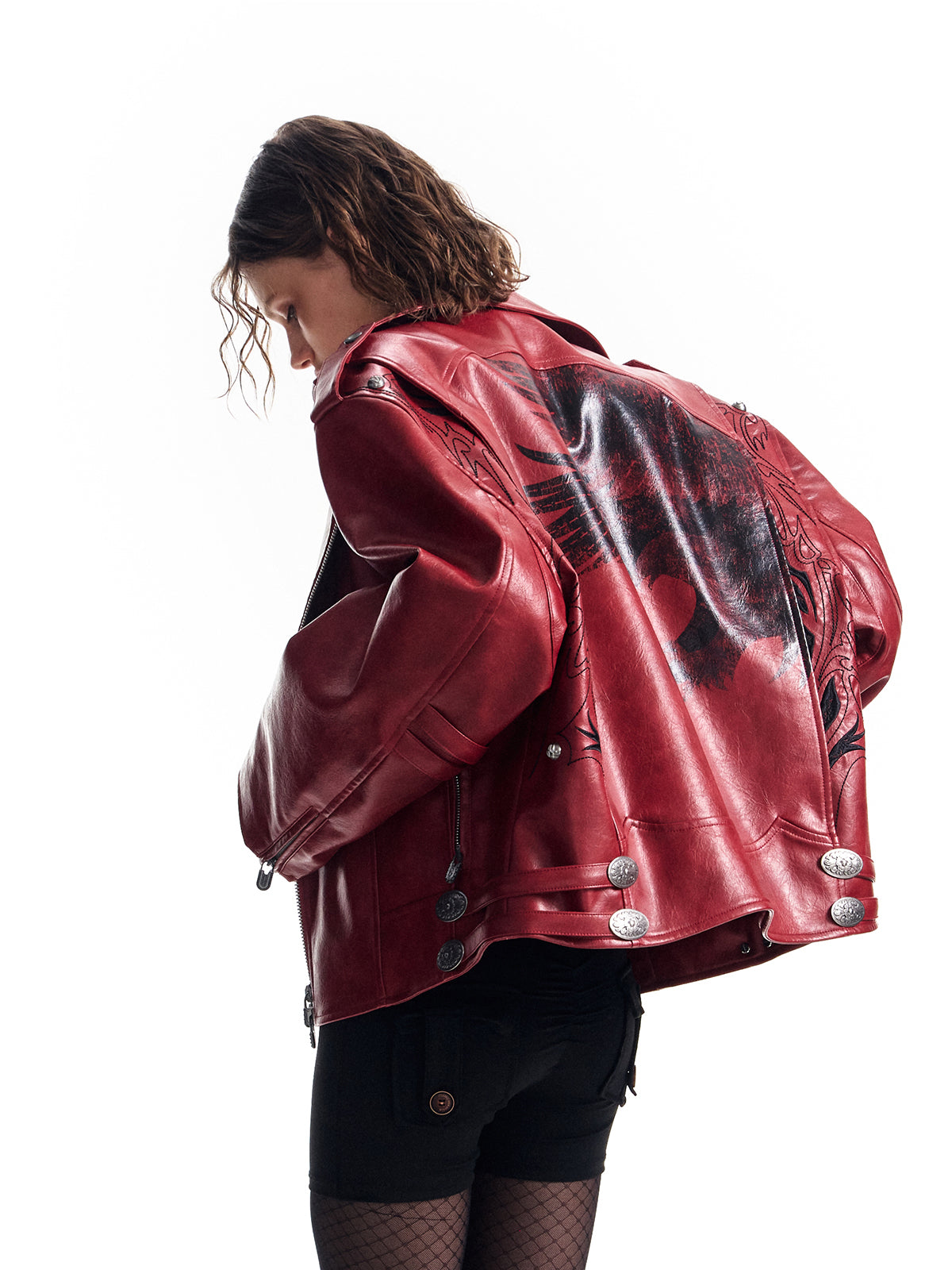 HAS2SONS 25FW - Heavy Metal Short Width Retro Jacket RED 075