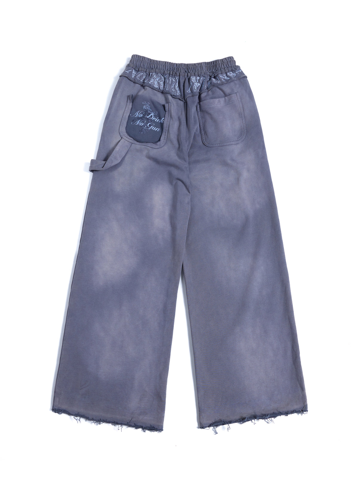 HAS2SONS Purple Pinup Raw Hem Carpenter Pants 101