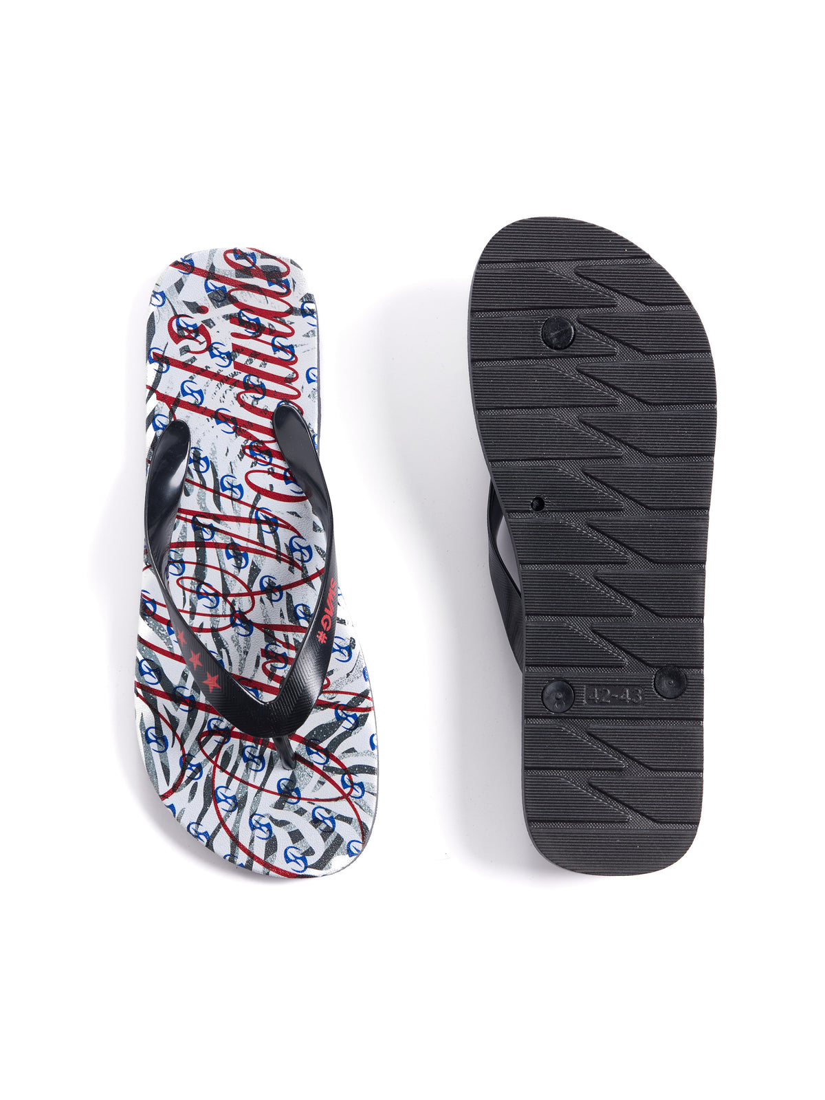 HAS2SONS Zebra Print Anti-Slip Flip Flops 116