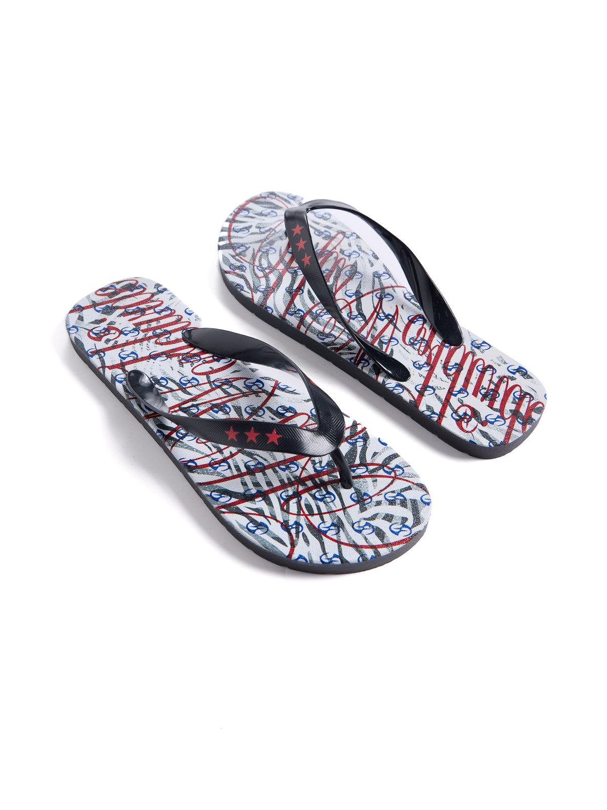 HAS2SONS Zebra Print Anti-Slip Flip Flops 116