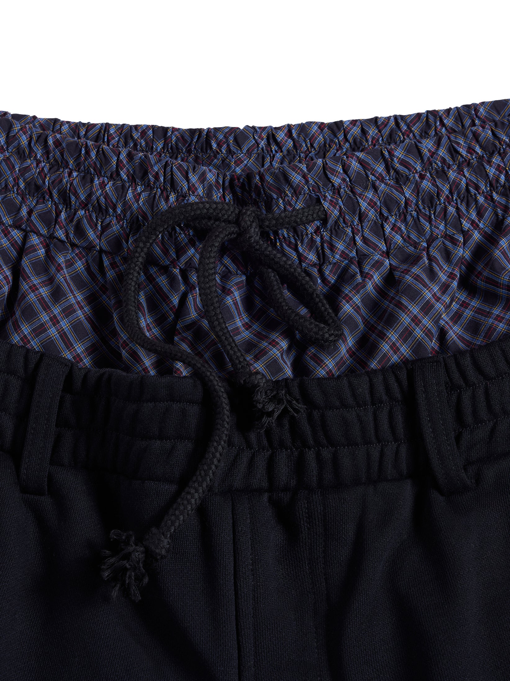 HAS2SONS Dual Waist Plaid Eyelet Detailed Two-In-One Sweatpants 113