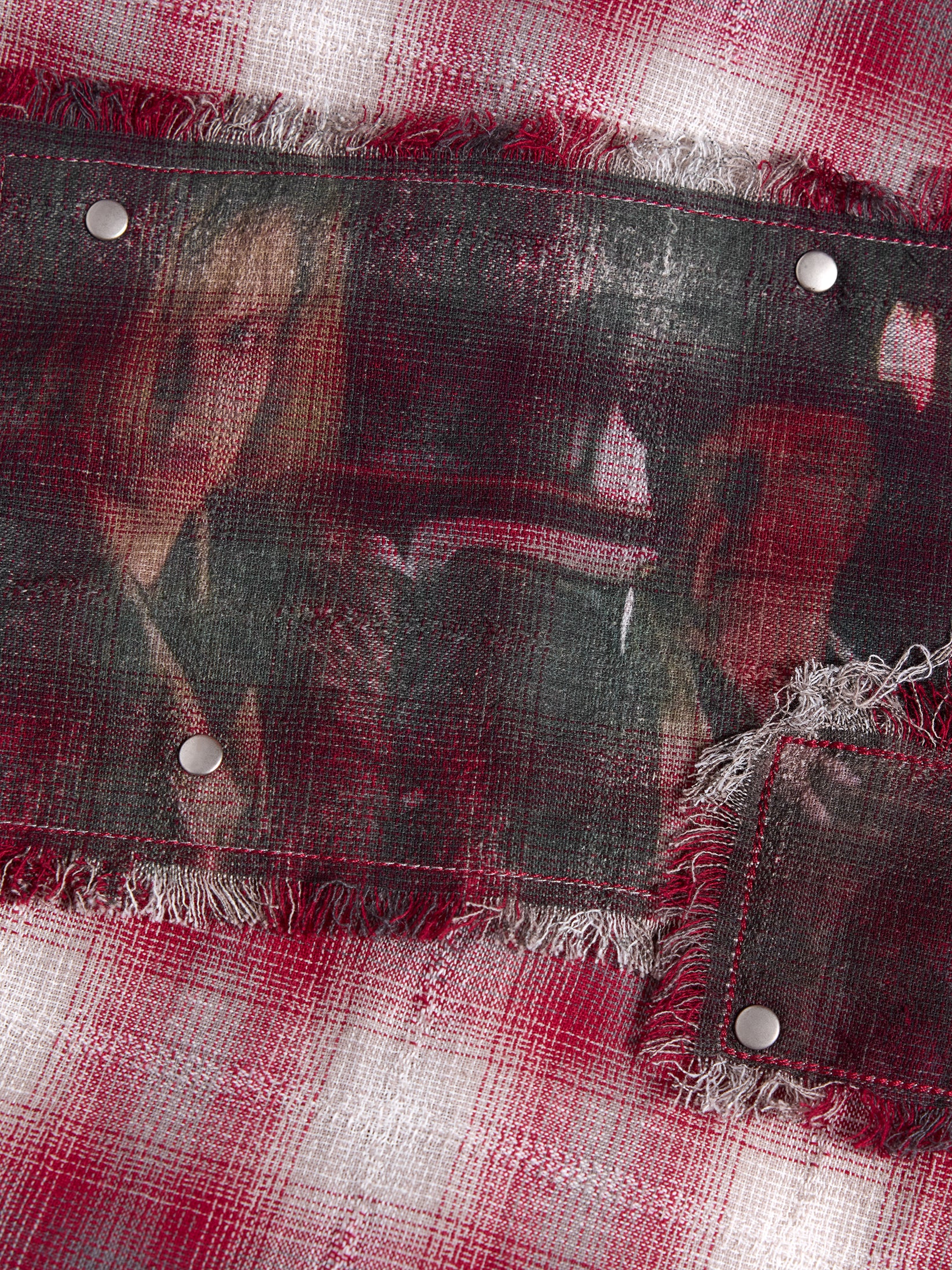 HAS2SONS 26FW Plaid Patch Vintage Washed Hooded Shirt 115