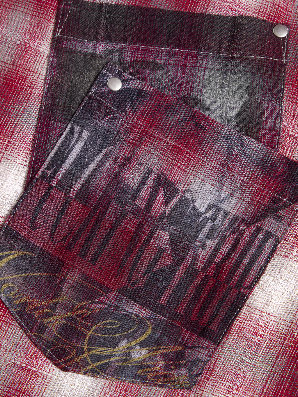 HAS2SONS 26FW Plaid Patch Vintage Washed Hooded Shirt 115