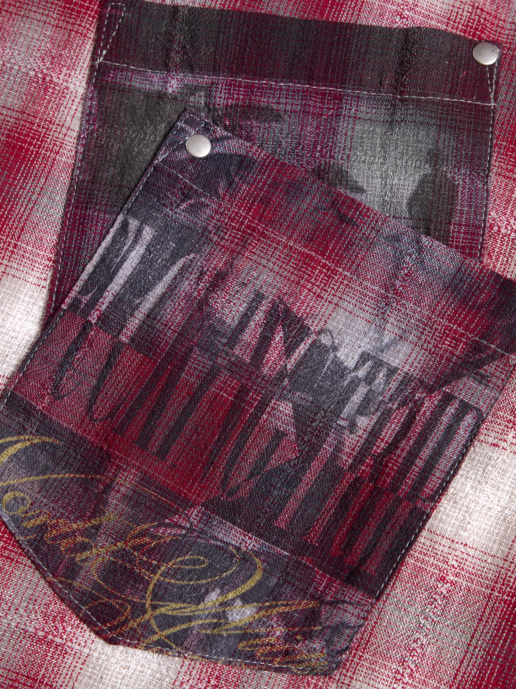 HAS2SONS 26FW Plaid Patch Vintage Washed Hooded Shirt 115