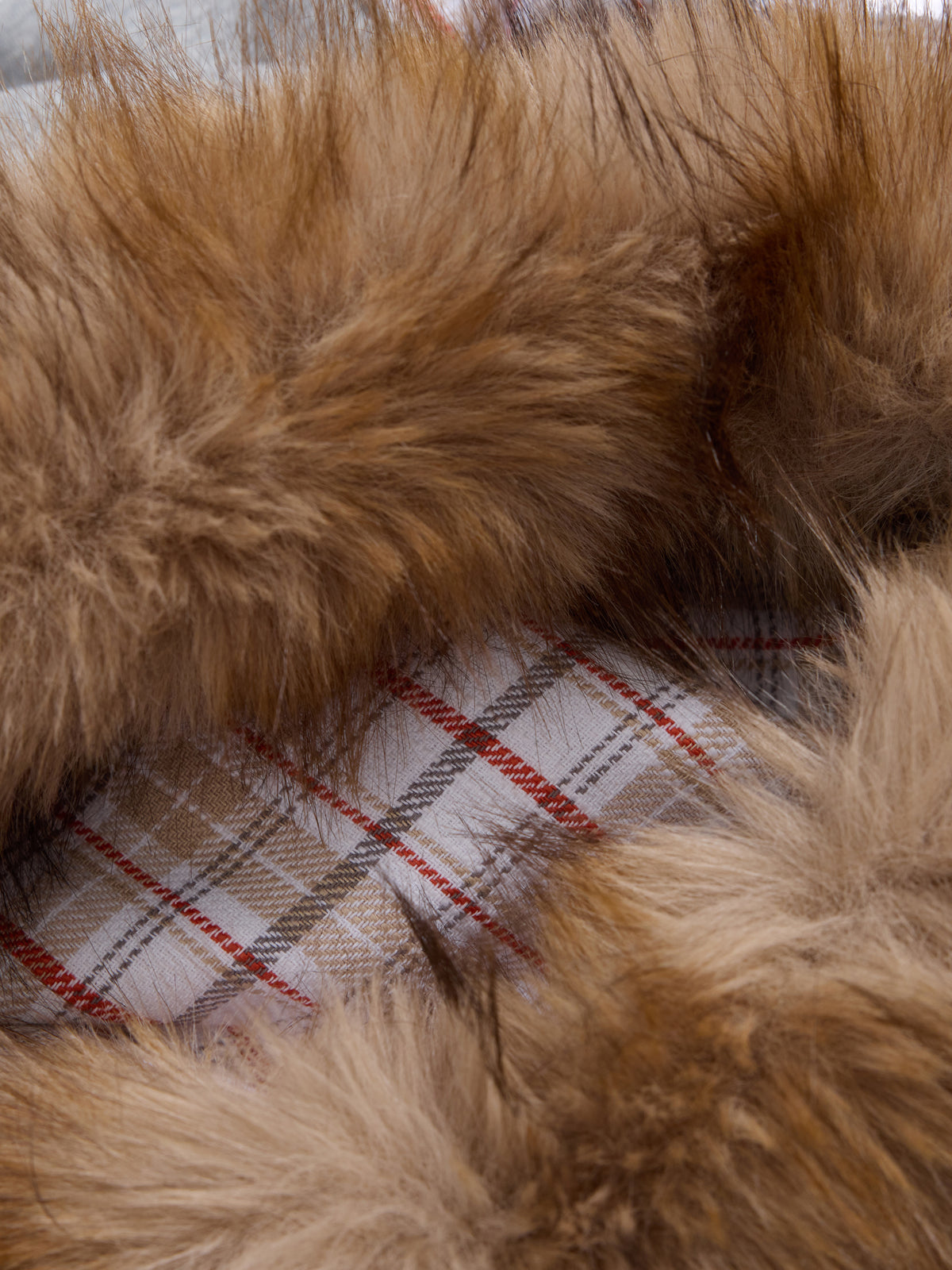 HAS2SONS「INSIDE NO LOVE」Detachable Fur Collar Streetwear Hoodie 124