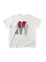 HAS2SONS cotton 40 count 140g handmade perforated short sleeved T-shirt