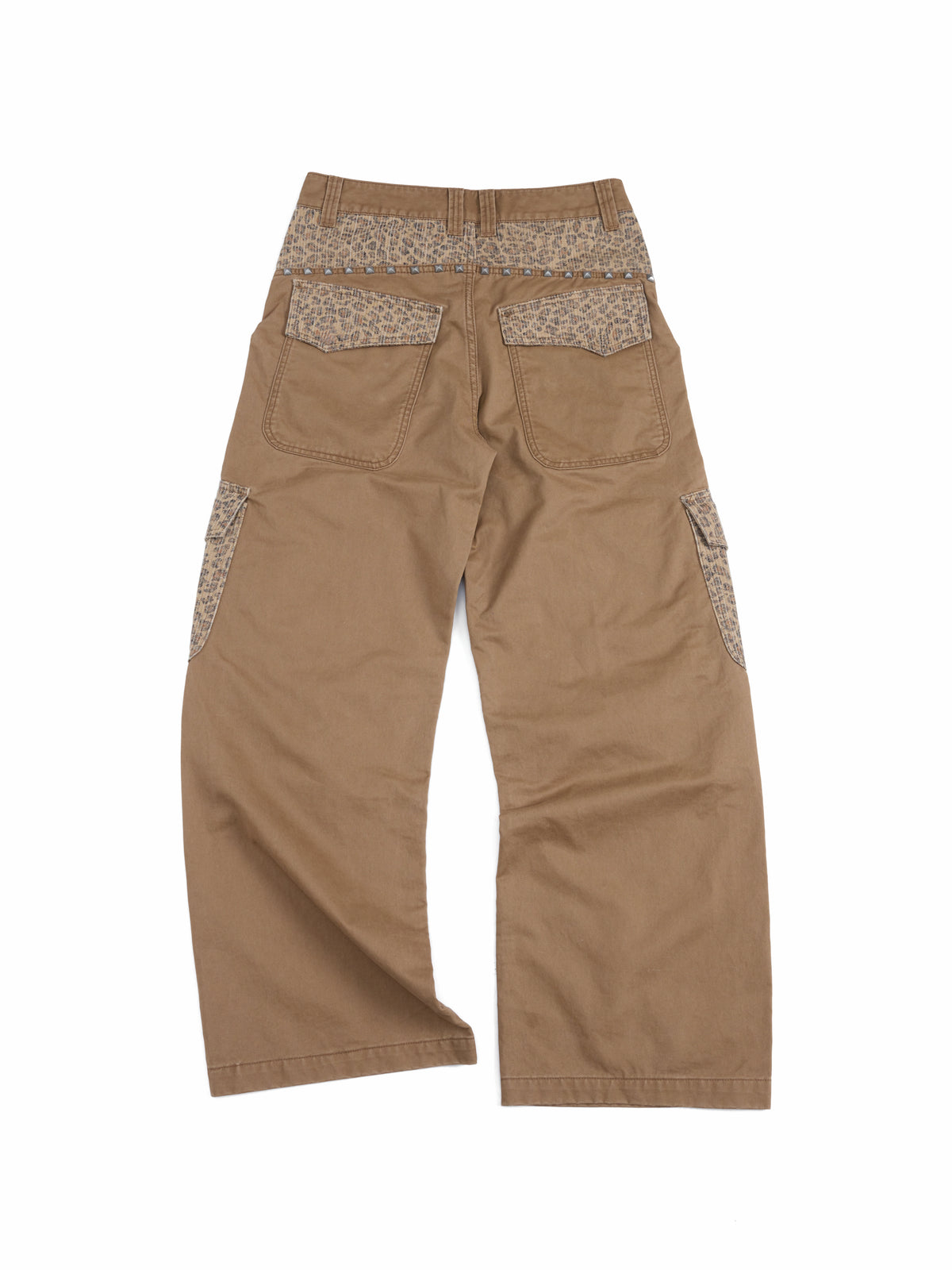 HAS2SONS 26FW Khaki Leopard Studded Barrel Pants 132