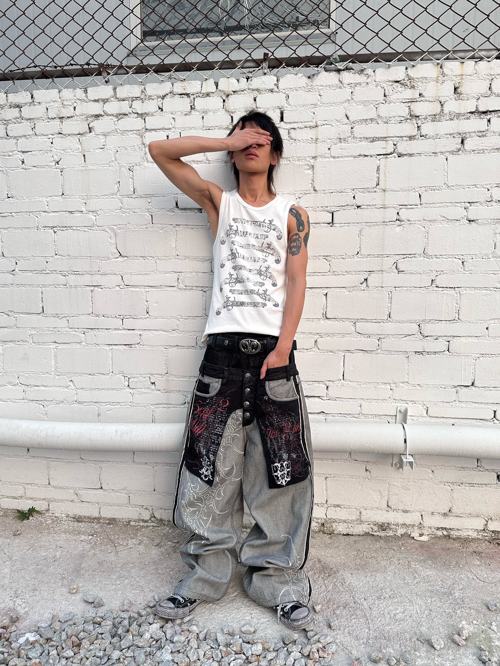 HAS2SONS Solo Full Force Blunderbuss Print Slim Sleeveless Tank Top 092