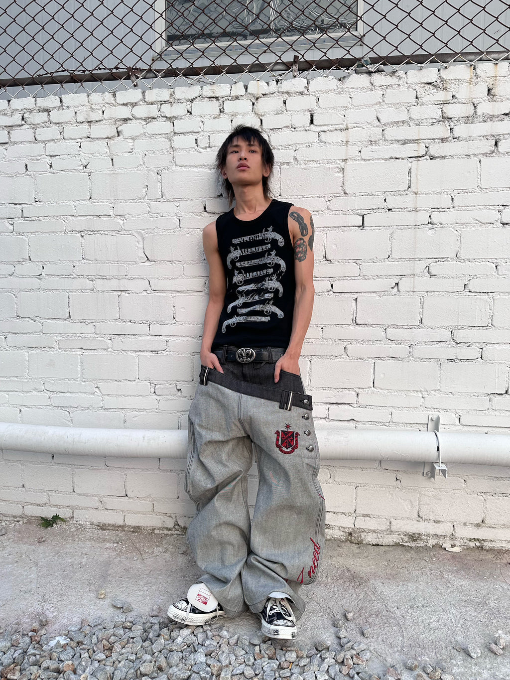 HAS2SONS Solo Full Force Blunderbuss Print Slim Sleeveless Tank Top 092