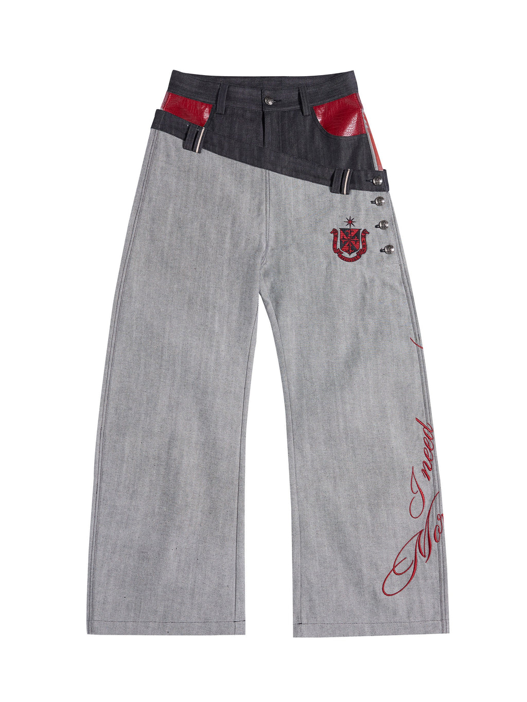 HAS2SONS Raw Denim Dual Waist Wide Jeans 081