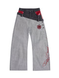 HAS2SONS Raw Denim Dual Waist Wide Jeans 081