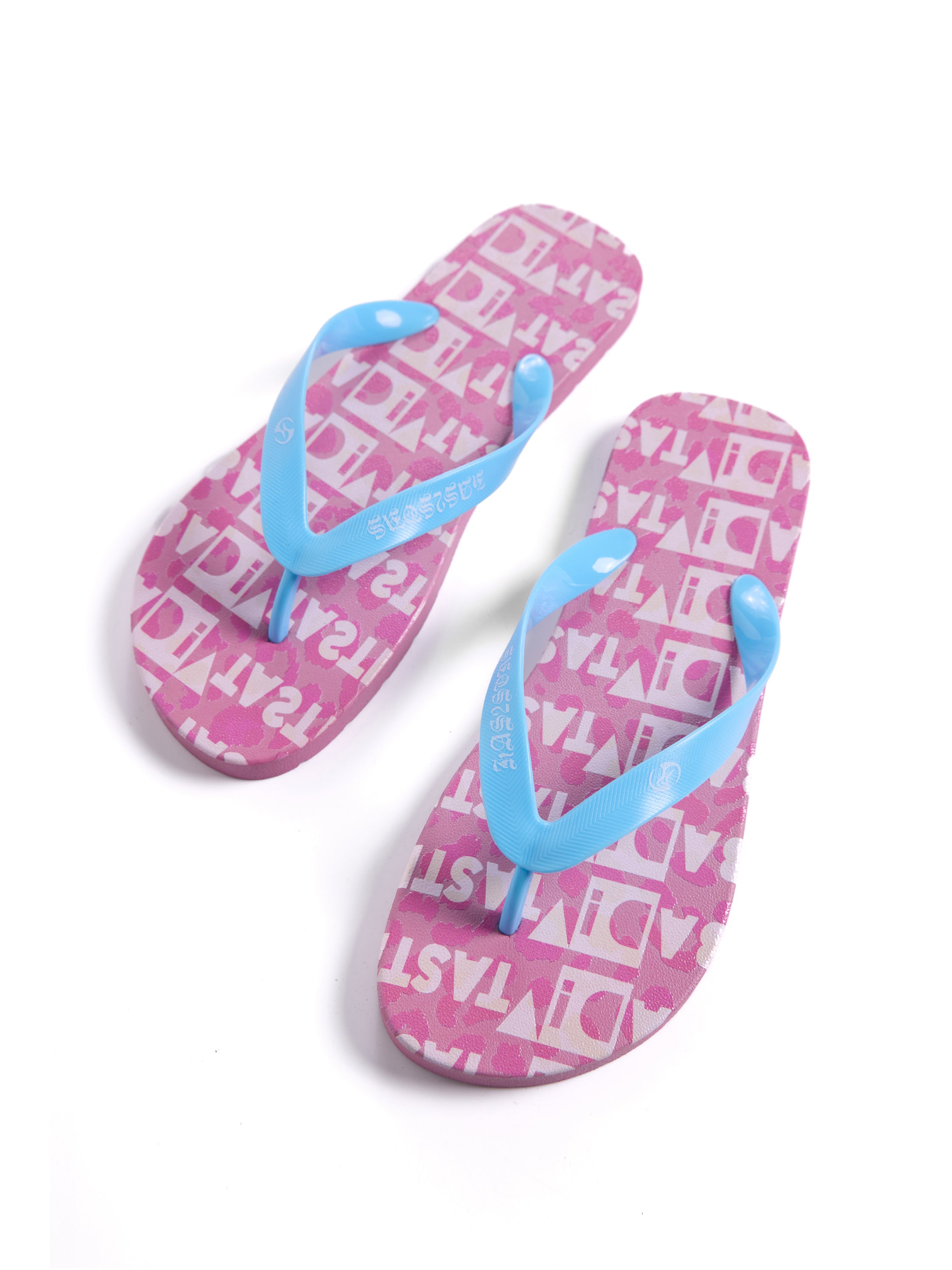 HAS2SONS Pink Leopard Print Anti-Slip Flip Flops 117