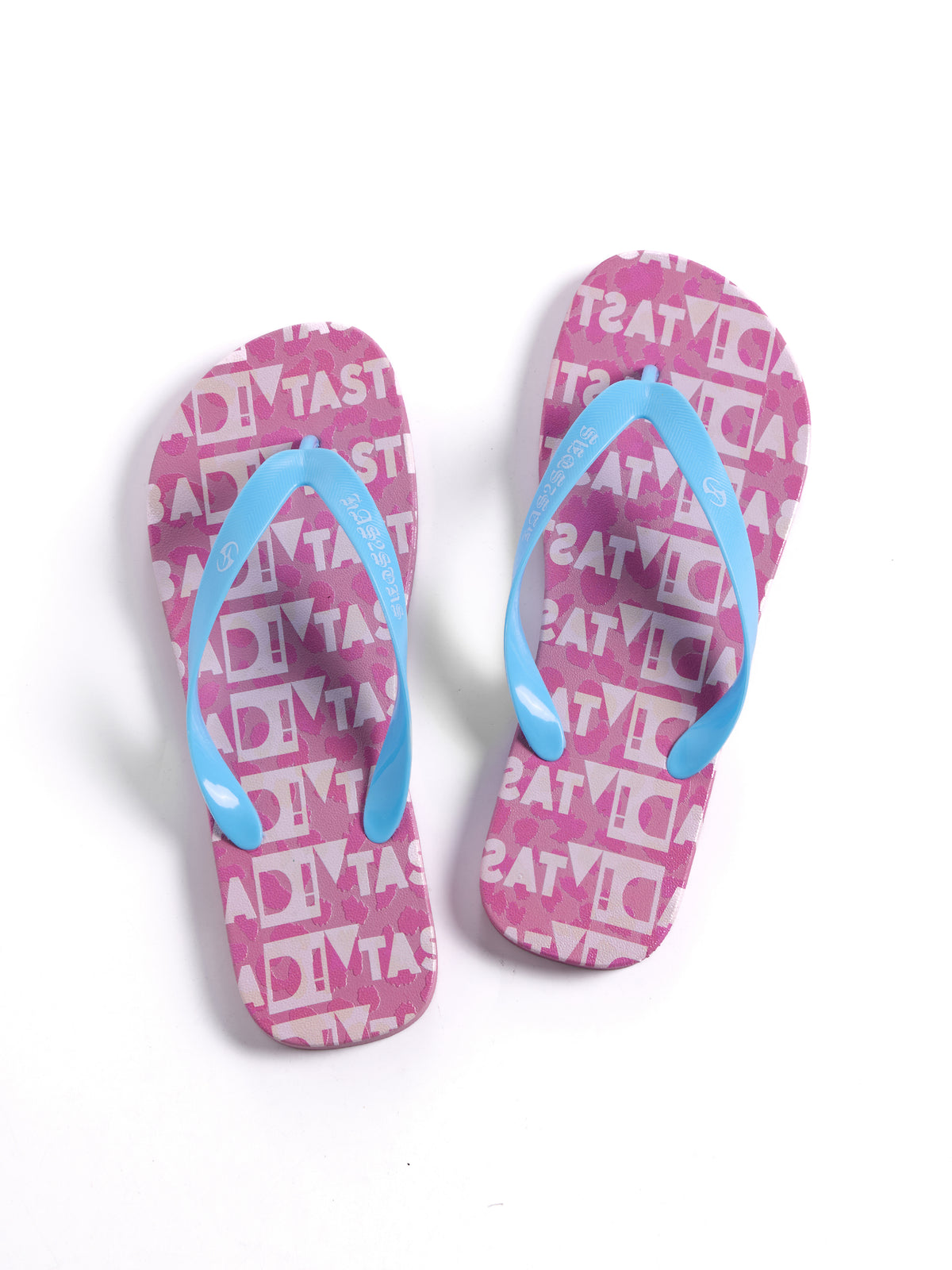 HAS2SONS Pink Leopard Print Anti-Slip Flip Flops 117
