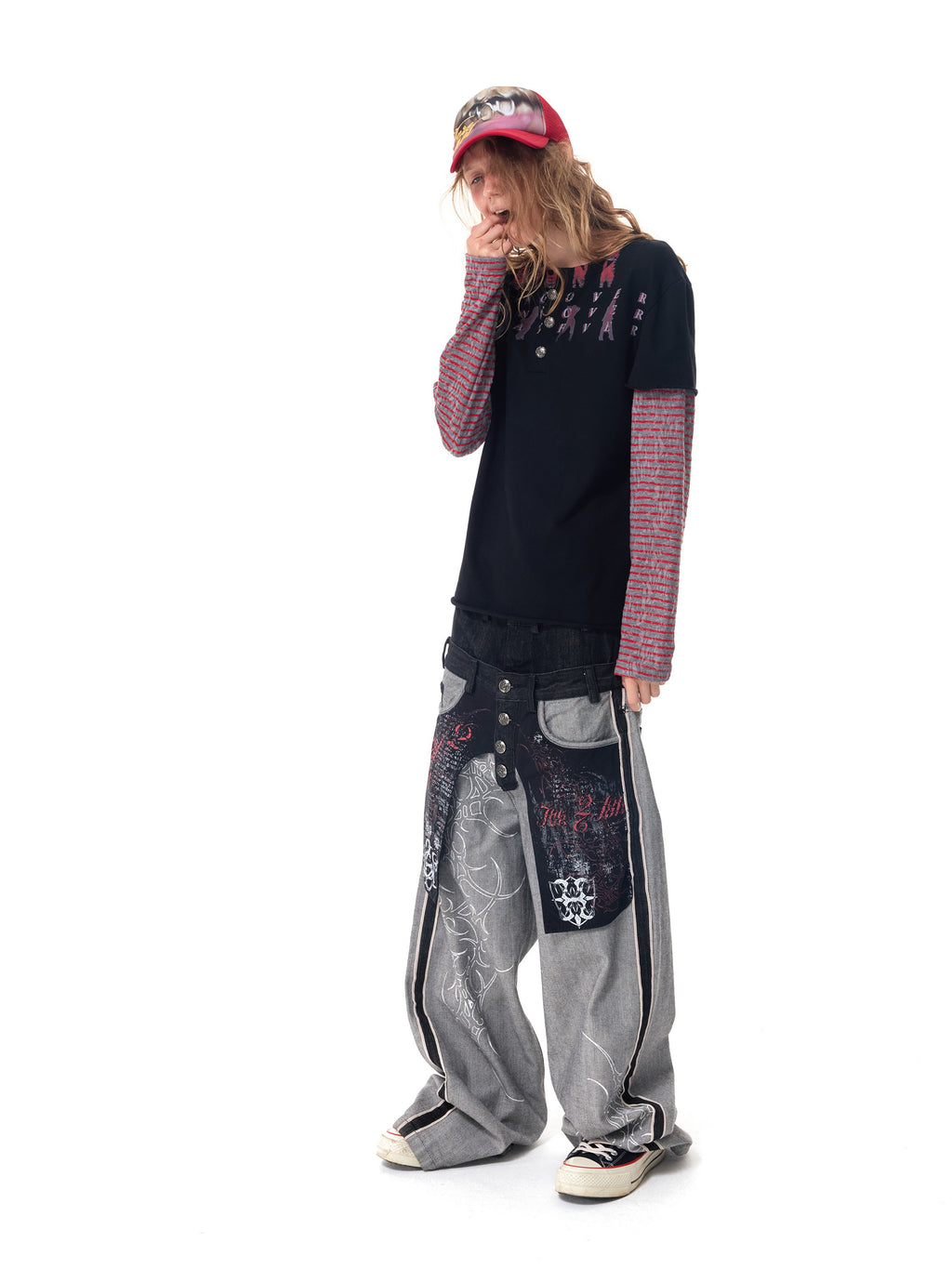 HAS2SONS Reverse Dual Waist Raw Jeans 083