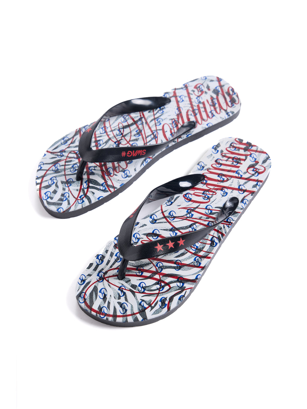 HAS2SONS Zebra Print Anti-Slip Flip Flops