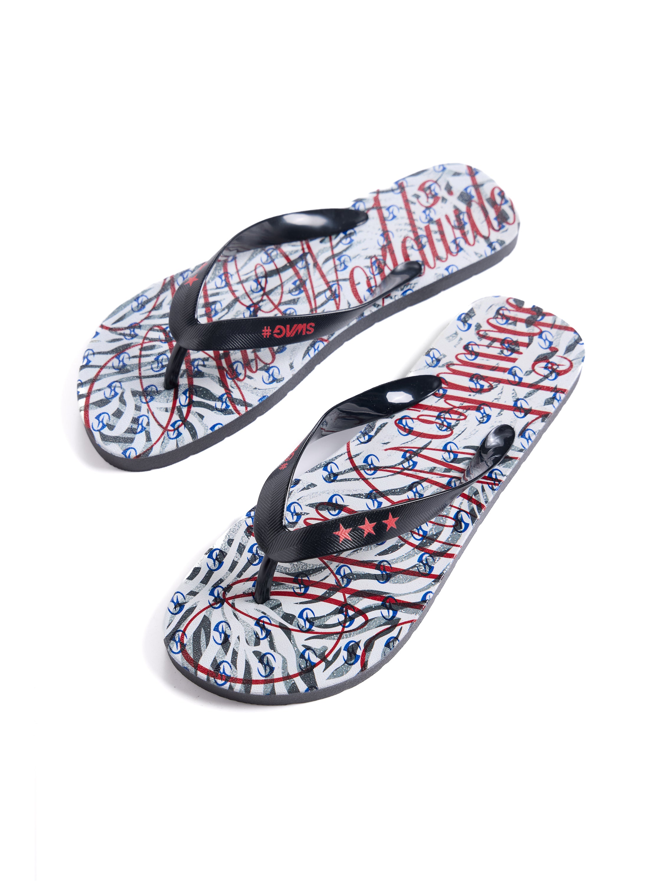 HAS2SONS Zebra Print Anti-Slip Flip Flops 116