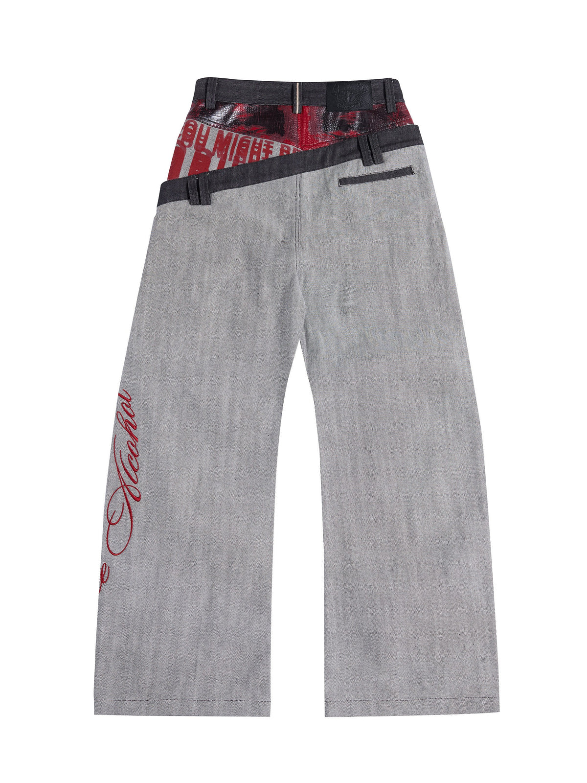 HAS2SONS Raw Denim Dual Waist Wide Jeans 081