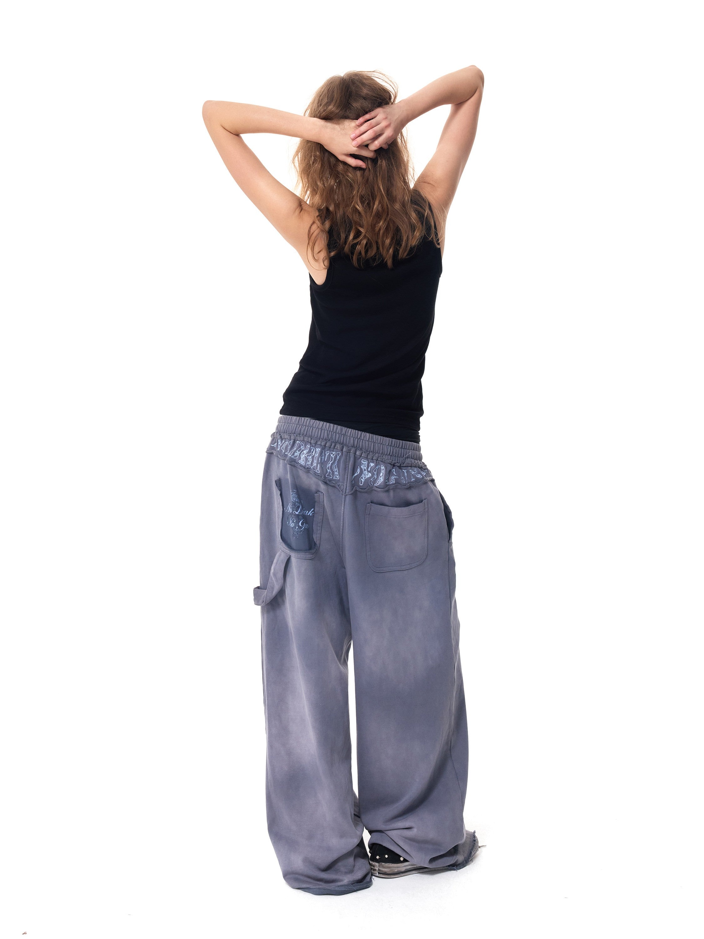 HAS2SONS Purple Pinup Raw Hem Carpenter Pants 101