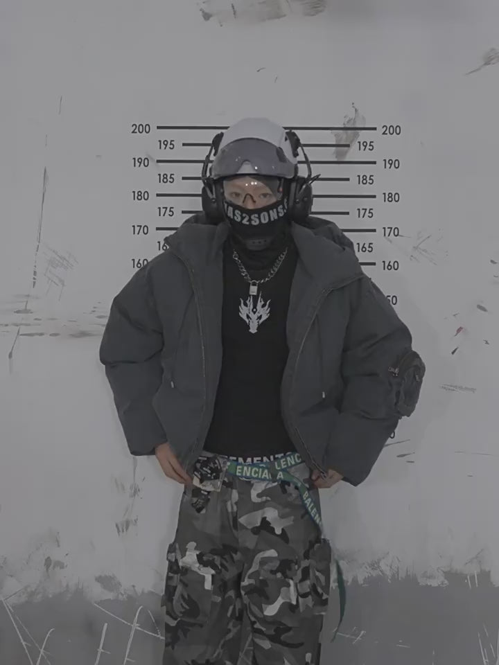 ガソリンブルーのフード付きコットンジャケット、ブレッドジャケット、パールキャンバス、洗濯済み、中古品